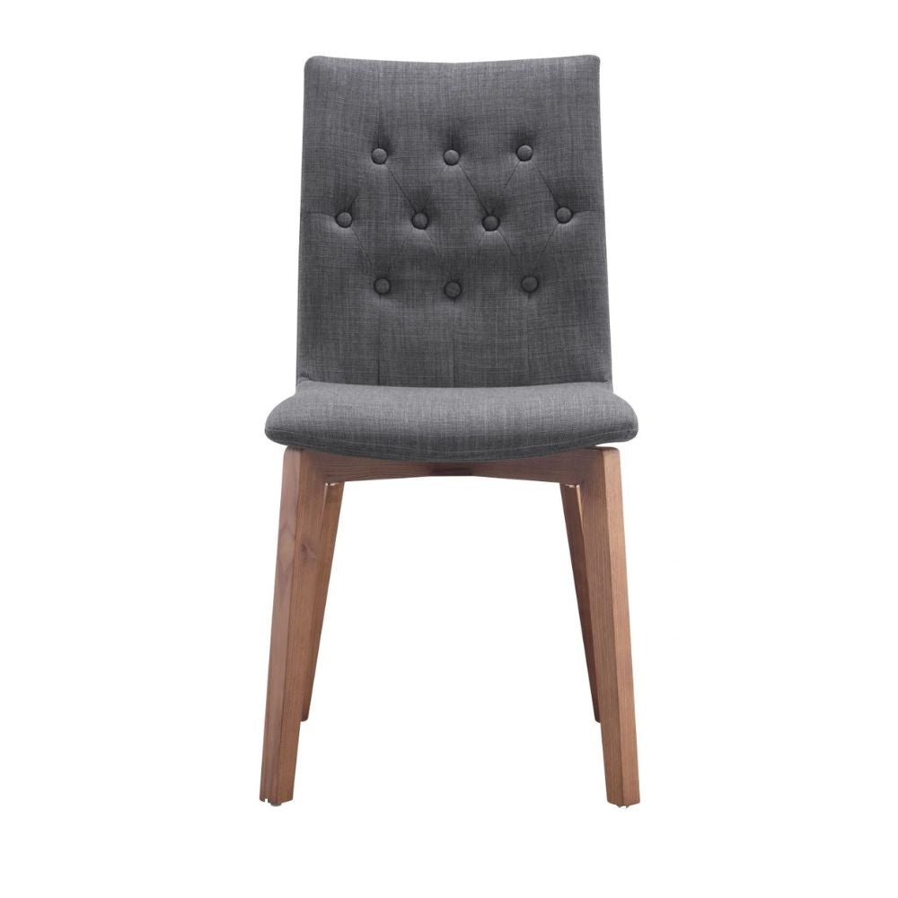 SILLA ZUO OREBRO | Silla para Comedor | Base Madera de Abedul | Gris | Tejido 100% Poliéster | Interior - 100071 - Zuo - NOGAL BEAT - Sillas