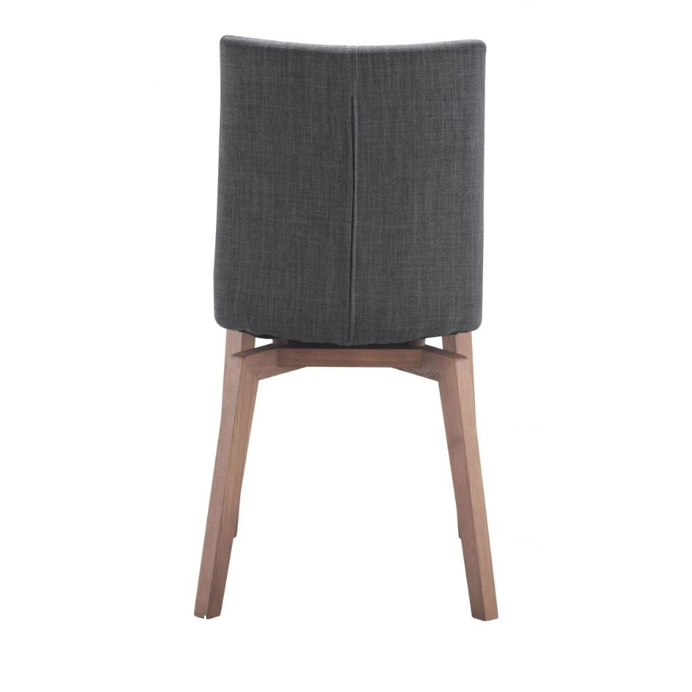 SILLA ZUO OREBRO | Silla para Comedor | Base Madera de Abedul | Gris | Tejido 100% Poliéster | Interior - 100071 - Zuo - NOGAL BEAT - Sillas