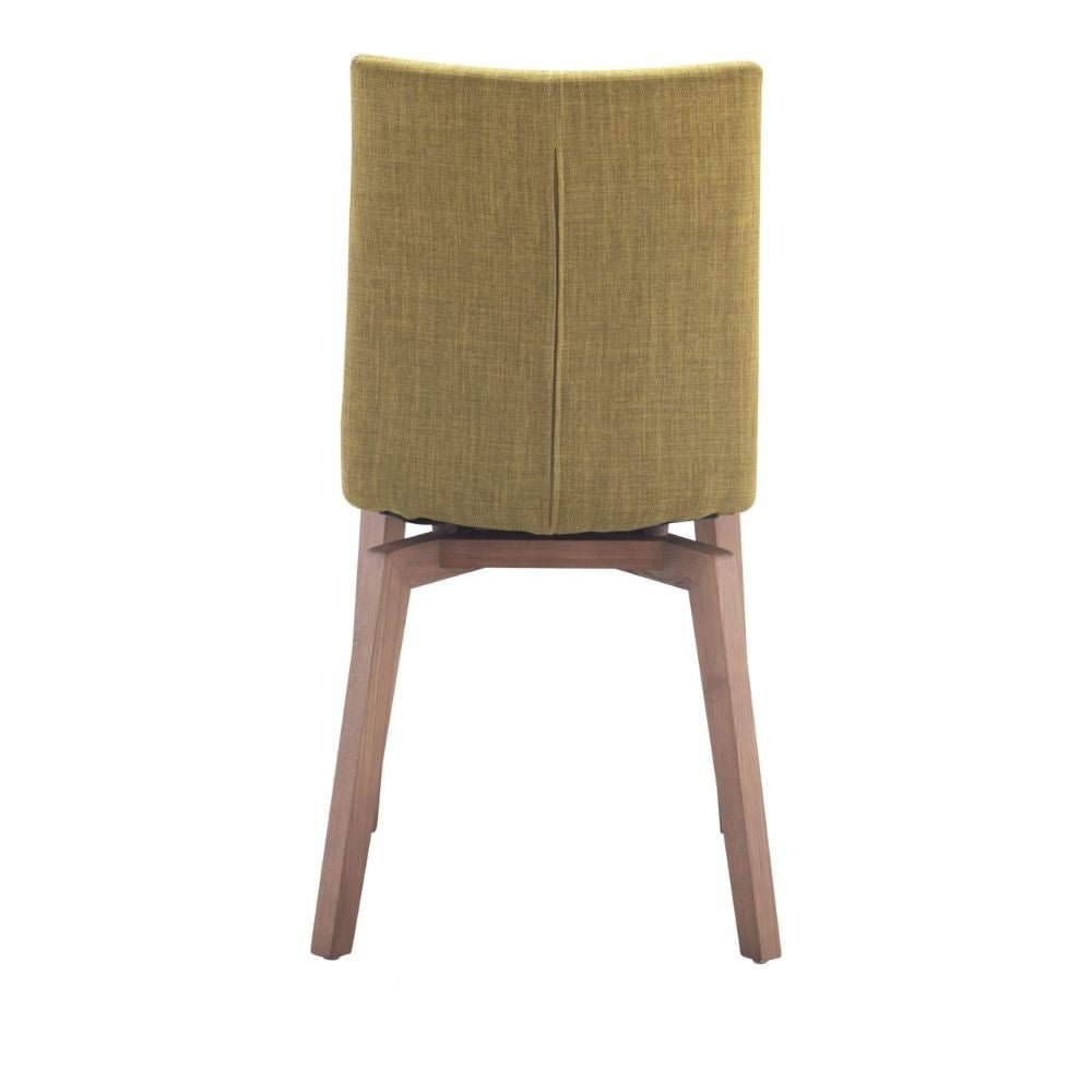 SILLA ZUO OREBRO | Silla para Comedor | Base Madera de Abedul | Verde | Tejido 100% Poliéster | Interior - 100072 - Zuo - NOGAL BEAT - Sillas