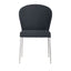 SILLA ZUO OULU | Silla Moderna para Comedor | Base Acero Cromado | Gris | Tejido 100% Poliéster | Interior - 100042 - Zuo - NOGAL BEAT - Sillas