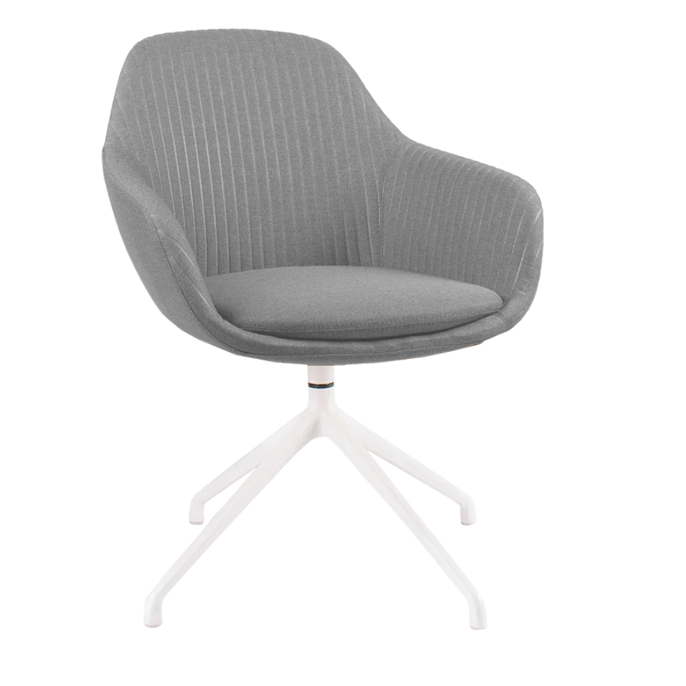 Sillas de Oficina Visita - OFFIHO FABRIZIA OHV - 128 - Varios Colores - Asiento y Respaldo Tapizados - OHV-128 - OFFIHO - NOGAL BEAT - Sillas de oficina