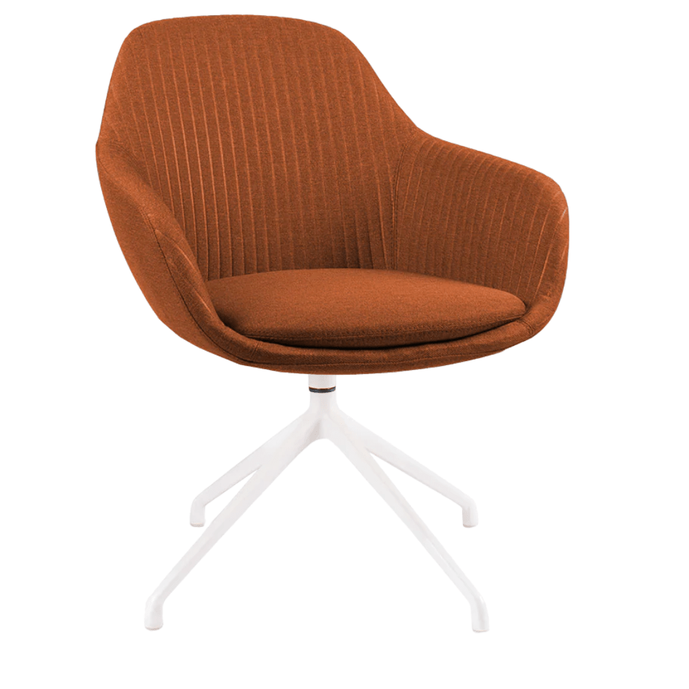 Sillas de Oficina Visita - OFFIHO FABRIZIA OHV - 128 - Varios Colores - Asiento y Respaldo Tapizados - OHV-128 - OFFIHO - NOGAL BEAT - Sillas de oficina