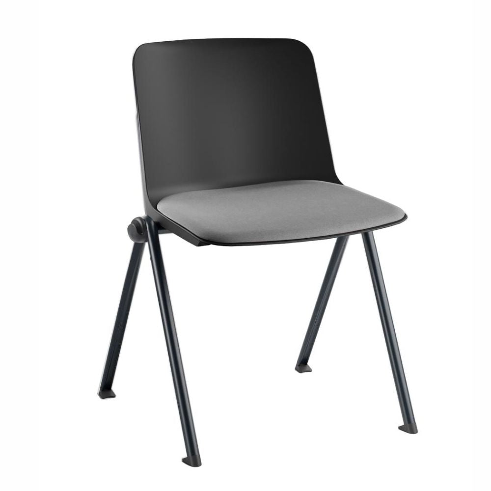 Sillas de Oficina Visita - OFFIHO PLUS OHV - 73 + PANELLO - 43 - Varios Colores - Asiento y Respaldo en Polipropileno - OHV-73 + Panello- 73 - OFFIHO - NOGAL BEAT - Sillas de oficina