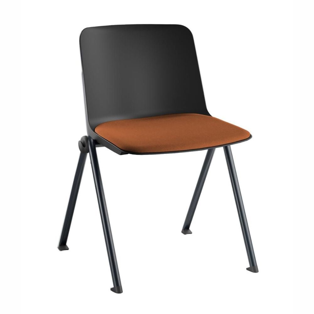 Sillas de Oficina Visita - OFFIHO PLUS OHV - 73 + PANELLO - 43 - Varios Colores - Asiento y Respaldo en Polipropileno - OHV-73 + Panello- 73 - OFFIHO - NOGAL BEAT - Sillas de oficina