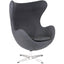 Sillón Contemporáneo para Lounge - NOGAL BEAT EGG - Varios Colores - Asiento y Respaldo Tapizados - SILLON EGG EN TELA - MDO - NOGAL BEAT - Sillón Ocasional