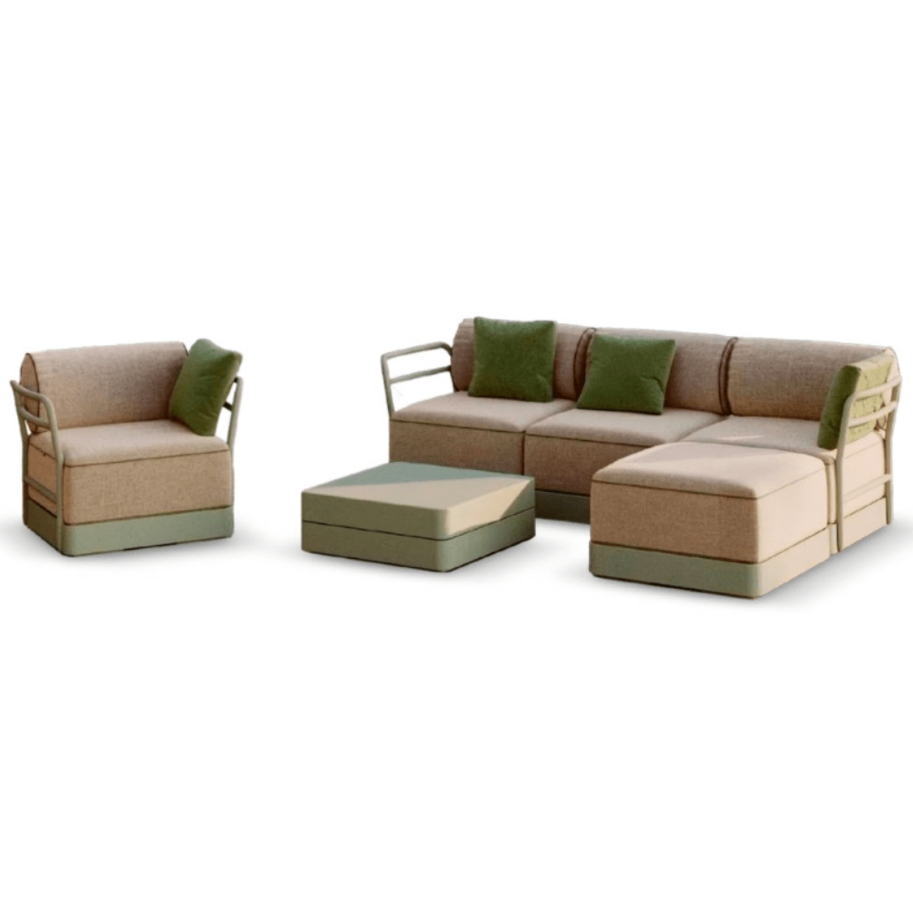 Sillón de Áreas de Exterior Modular - RESOL BRISA SILLÓN - Varios Colores - Polipropileno Reciclado con Fibra de Vidrio - Protección UV - 06801 - Resol - NOGAL BEAT - Sofá de Terraza