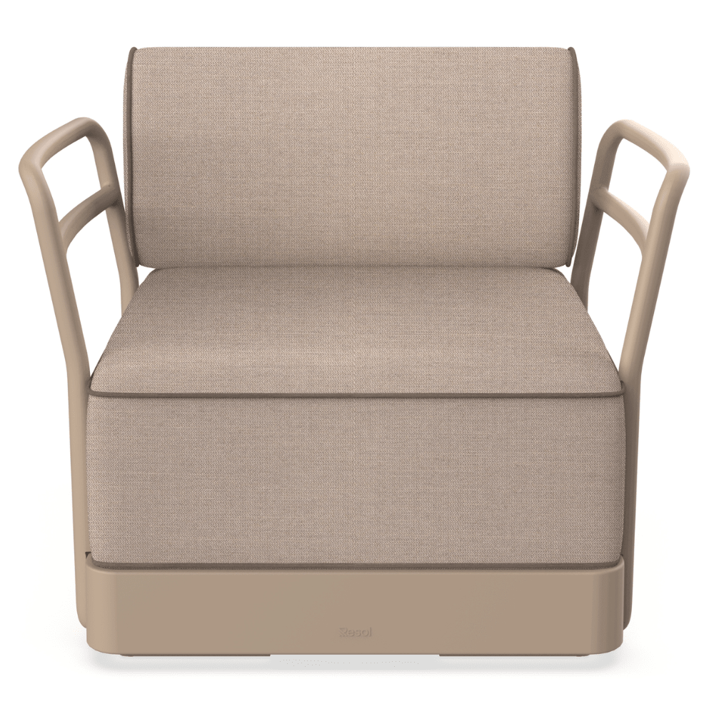 Sillón de Áreas de Exterior Modular - RESOL BRISA SILLÓN - Varios Colores - Polipropileno Reciclado con Fibra de Vidrio - Protección UV - 06801 - Resol - NOGAL BEAT - Sofá de Terraza