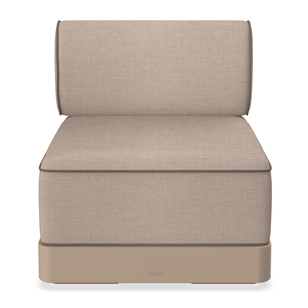 Sillón de Áreas de Exterior Modular - RESOL BRISA SILLÓN - Varios Colores - Polipropileno Reciclado con Fibra de Vidrio - Protección UV - 06793 - Resol - NOGAL BEAT - Sofá de Terraza