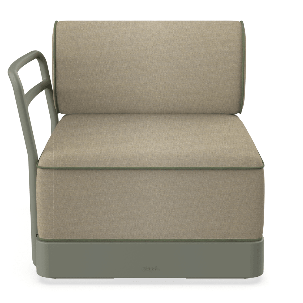 Sillón de Áreas de Exterior Modular - RESOL BRISA SILLÓN - Varios Colores - Polipropileno Reciclado con Fibra de Vidrio - Protección UV - 06882 - Resol - NOGAL BEAT - Sofá de Terraza