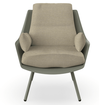 Sillón de Áreas de Interior y Exterior - RESOL ANOU - Varios Colores - Polipropileno Reciclado y Estructura Metálica Pintada - 07064 - Resol - NOGAL BEAT - Sofá de Terraza
