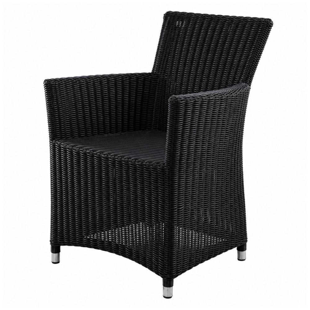 Sillón de Intemperie para Hotel - NOGAL BEAT HAWAII - Negro - Aluminio y Polyrattan - SILLÓN HAWAII Negro - CAMCO - NOGAL BEAT - Sofá de Terraza