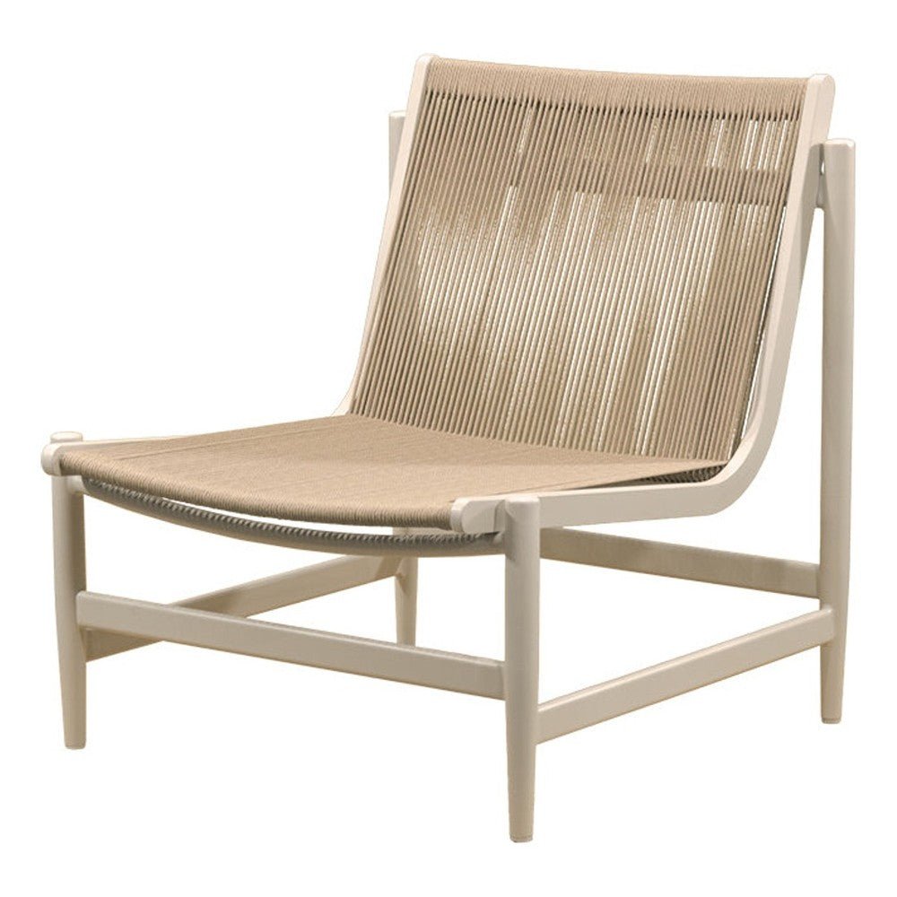 Sillón de Intemperie para Zona de Jardín - NOGAL BEAT CRIMSON - Varios Colores - Aluminio y Cuerda - SILLÓN CRIMSON Beige - CAMCO - NOGAL BEAT - Sofá de Terraza