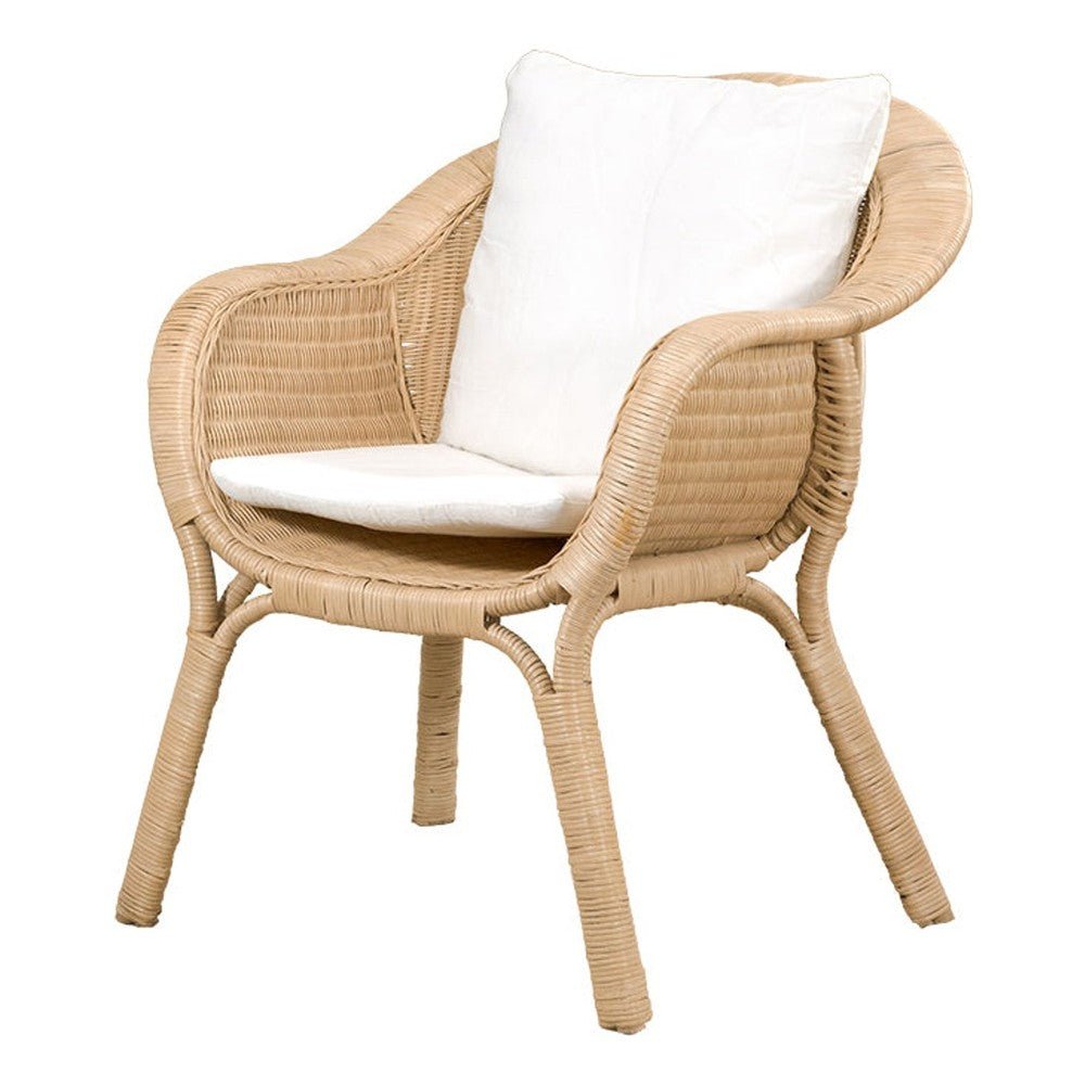 Sillón de Interior para Lobby - NOGAL BEAT MADAME - Natural - Mimbre y Rattan - SILLÓN MADAME Natural - CAMCO - NOGAL BEAT - Sillón Ocasional