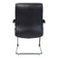 Sillón de Oficina de Visita Respaldo Medio - VERSA ALTUS AVANTI VISITANTE - Estructura Aluminio - Asiento y Respaldo Tapizado en Piel Espuma Pu - AL-255 - VERSA - NOGAL BEAT - Silla de Visita