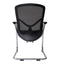 Sillón de Oficina de Visita Respaldo Medio - VERSA ALTUS MIURA VISITANTE - Estructura Aluminio - Asiento y Respaldo en Malla con Soporte Lumbar - AL-265 - VERSA - NOGAL BEAT - Silla de Visita