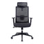 Sillón de Oficina Ejecutivo con Cabecera Ajustable - VERSA ALTUS MAGNI CABECERA - Estructura Aluminio - Mecanismo Reclinable con Bloqueo en Tres Posiciones - AL-2641 - VERSA - NOGAL BEAT - Silla Ejecutiva