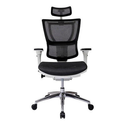 Sillón de Oficina Ejecutivo Respaldo Alto con Cabecera Ajustable - VERSA ALTUS STELLA PLUS - Estructura Aluminio - Asiento y Respaldo en Malla con Soporte Lumbar - AL-2512 - VERSA - NOGAL BEAT - Silla Ejecutiva