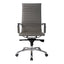 Sillón de Oficina Ejecutivo Respaldo Alto - VERSA ALTUS - Estructura Aluminio - Asiento y Respaldo Tapizado en Pu Gris - AL-651G - VERSA - NOGAL BEAT - Silla Directiva