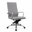 Sillón de Oficina Ejecutivo Respaldo Alto - VERSA ALTUS - Estructura Aluminio - Asiento y Respaldo Tapizado en Pu Gris - AL-651G - VERSA - NOGAL BEAT - Silla Directiva
