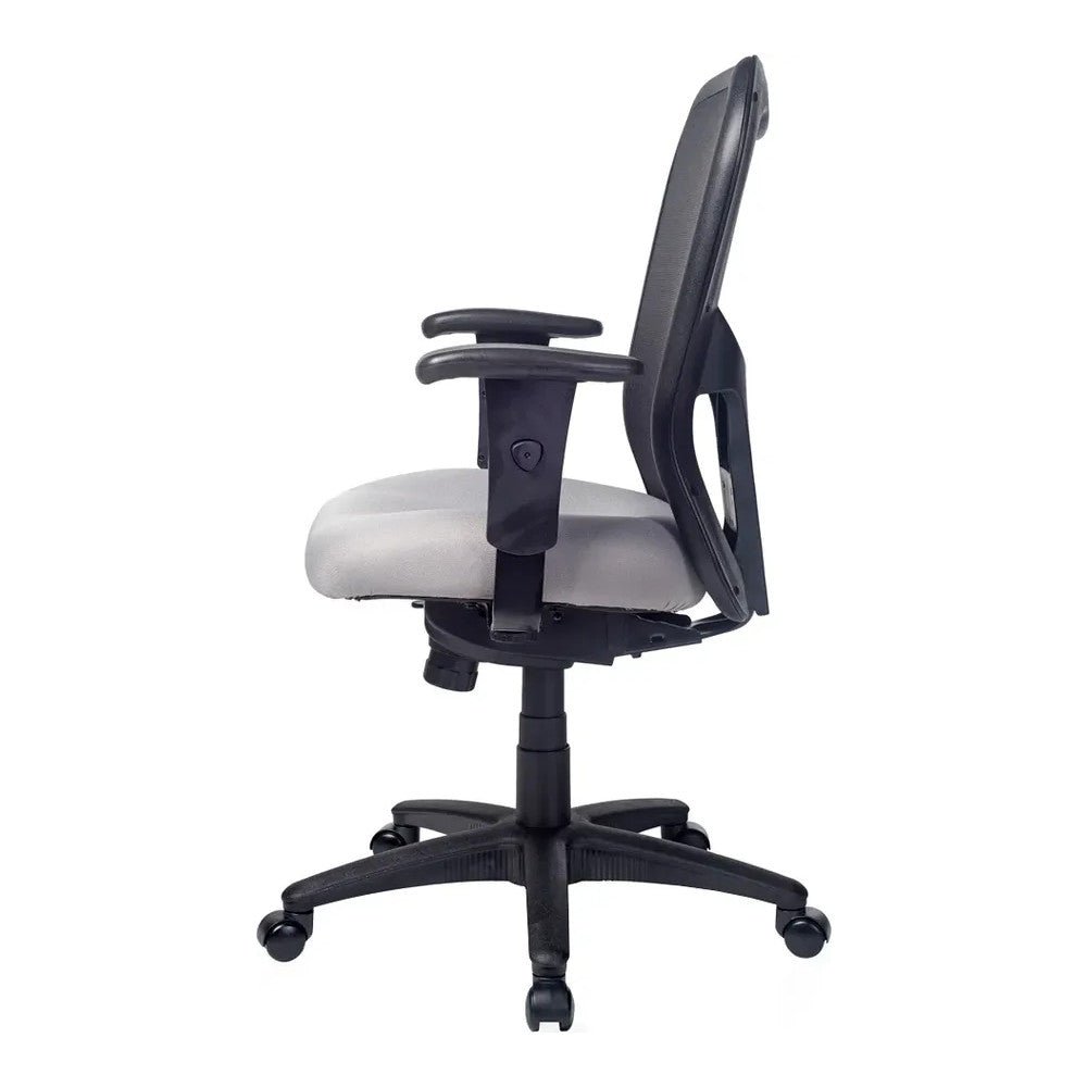 Sillón de Oficina Ejecutivo Respaldo Alto - VERSA ALTUS FREEDOM - Estructura Aluminio - Asiento Tapizado en Tela Pu 60kg/m3 Retardante - AL-321T - VERSA - NOGAL BEAT - Silla Ejecutiva