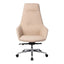 Sillón de Oficina Ejecutivo Respaldo Alto - VERSA ALTUS KENT - Estructura Aluminio - Asiento/respaldo con Espuma Pu Tapizado - AL-662S - VERSA - NOGAL BEAT - Silla Directiva