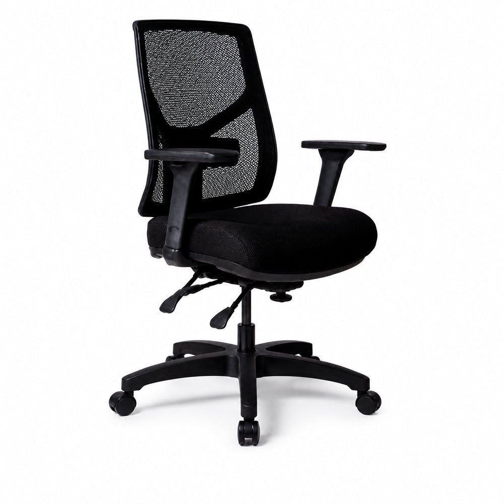 Sillón de Oficina Ejecutivo Respaldo Alto - VERSA ALTUS KOR - Estructura Aluminio - Asiento Tapizado en Tela - AL-2590 - VERSA - NOGAL BEAT - Silla Ejecutiva
