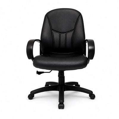 Sillón de Oficina Ejecutivo Respaldo Alto - VERSA ALTUS PORTO - Estructura Aluminio - Asiento y Respaldo Tapizados Pu Alto Grado Negro - AL-490 - VERSA - NOGAL BEAT - Silla Ejecutiva