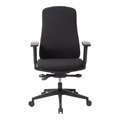 Sillón de Oficina Ejecutivo Respaldo Alto - VERSA ALTUS SOHO - Estructura Aluminio - Asiento Tapizado en Tela Bondeada - AL-2600N - VERSA - NOGAL BEAT - Silla Directiva
