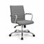 Sillón de Oficina Ejecutivo Respaldo Medio - VERSA ALTUS - Estructura Aluminio - Asiento y Respaldo Tapizado en Pu Gris - AL-652G - VERSA - NOGAL BEAT - Silla Ejecutiva