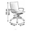 Sillón de Oficina Ejecutivo Respaldo Medio - VERSA ALTUS - Estructura Aluminio - Asiento y Respaldo Tapizado en Pu Gris - AL-652G - VERSA - NOGAL BEAT - Silla Ejecutiva