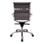 Sillón de Oficina Ejecutivo Respaldo Medio - VERSA ALTUS - Estructura Aluminio - Asiento y Respaldo Tapizado en Pu Negro - AL-652N - VERSA - NOGAL BEAT - Silla Ejecutiva
