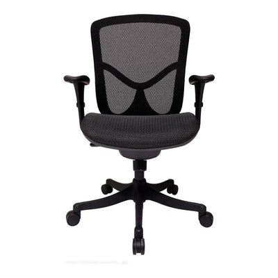 Sillón de Oficina Ejecutivo Respaldo Medio - VERSA ALTUS MIURA - Estructura Aluminio - Asiento y Respaldo en Malla con Soporte Lumbar - AL-268 - VERSA - NOGAL BEAT - Silla Ejecutiva