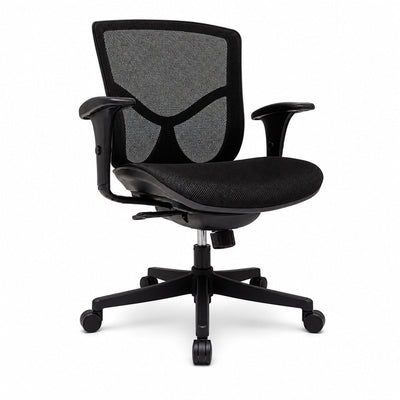 Sillón de Oficina Ejecutivo Respaldo Medio - VERSA ALTUS MIURA - Estructura Aluminio - Asiento y Respaldo en Malla con Soporte Lumbar - AL-268 - VERSA - NOGAL BEAT - Silla Ejecutiva