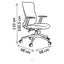 Sillón de Oficina Ejecutivo - VERSA ALTUS ETNA - Estructura Aluminio - Asiento Tapizado en Tela y Respaldo en Malla - AL-2631 - VERSA - NOGAL BEAT - Silla Ejecutiva
