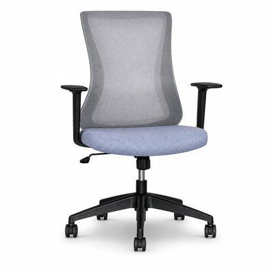 Sillón de Oficina Ejecutivo - VERSA ALTUS ETNA - Estructura Aluminio - Asiento Tapizado en Tela y Respaldo en Malla - AL-2631 - VERSA - NOGAL BEAT - Silla Ejecutiva
