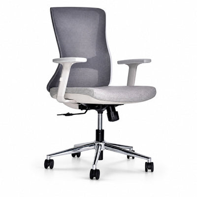 Sillón de Oficina Ejecutivo - VERSA ALTUS LUMINA - Estructura Aluminio - Asiento Tapizado y Respaldo con Soporte Lumbar Ajustable - AL-2630 - VERSA - NOGAL BEAT - Silla Ejecutiva