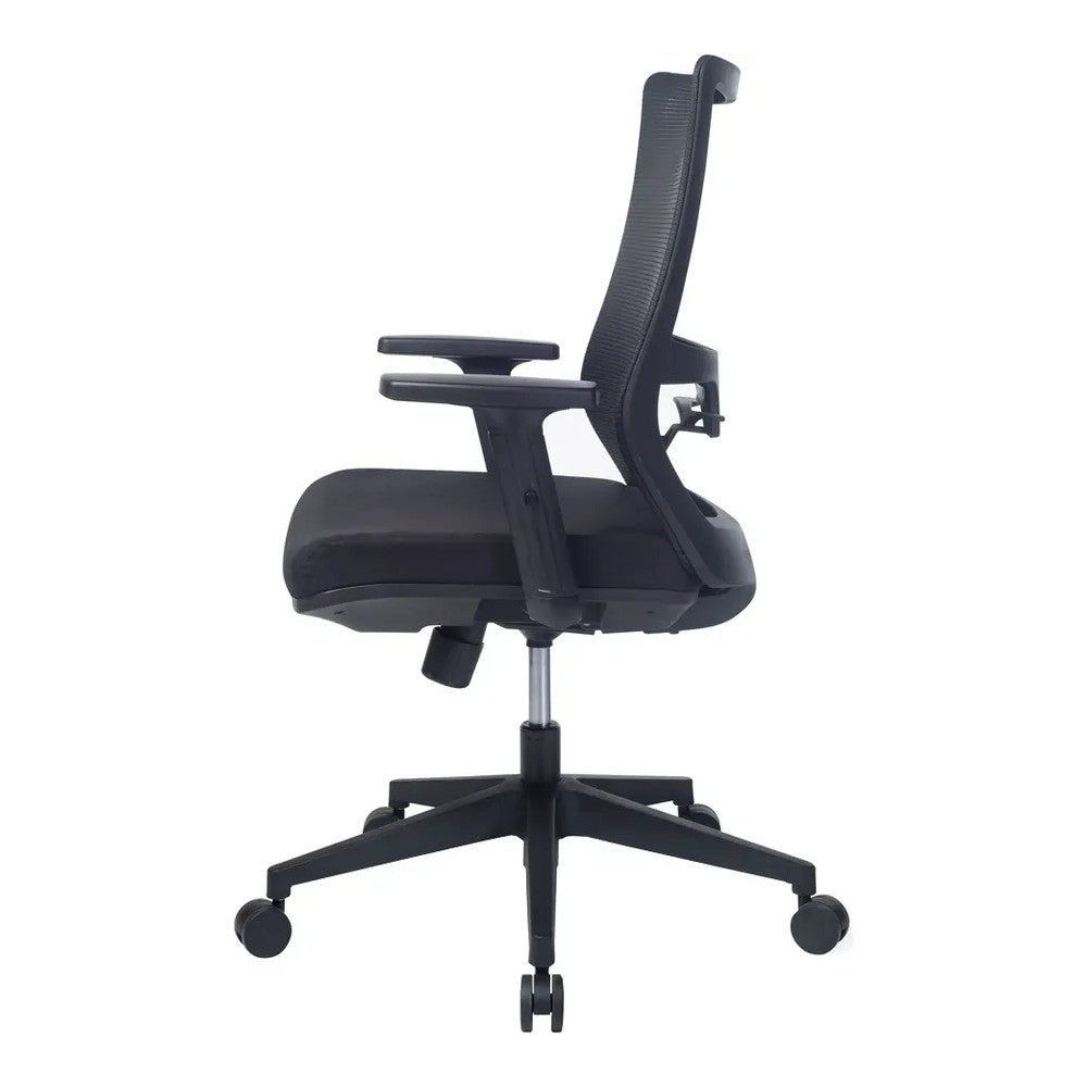 Sillón de Oficina Ejecutivo - VERSA ALTUS MAGNI - Estructura Aluminio - Asiento Tapizado y Respaldo con Soporte Lumbar Marco - AL-2643 - VERSA - NOGAL BEAT - Silla Ejecutiva