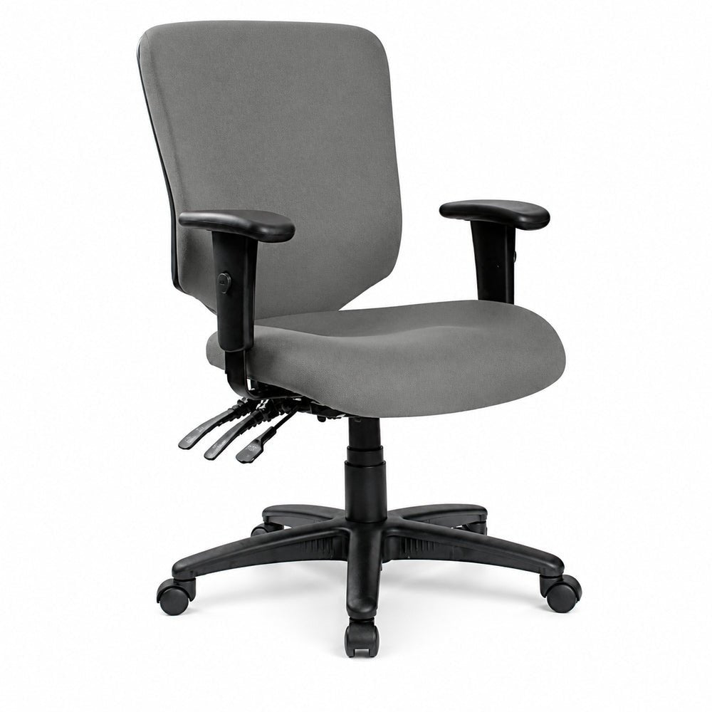 Sillón de Oficina Gerencial Uso Rudo - VERSA ALTUS METRO - Estructura Aluminio - Asiento y Respaldo con Soporte Lumbar Tapizado - AL-460 - VERSA - NOGAL BEAT - Silla Directiva