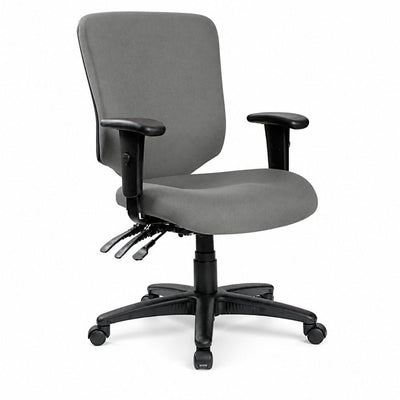 Sillón de Oficina Gerencial Uso Rudo - VERSA ALTUS METRO - Estructura Aluminio - Asiento y Respaldo con Soporte Lumbar Tapizado - AL-460 - VERSA - NOGAL BEAT - Silla Directiva