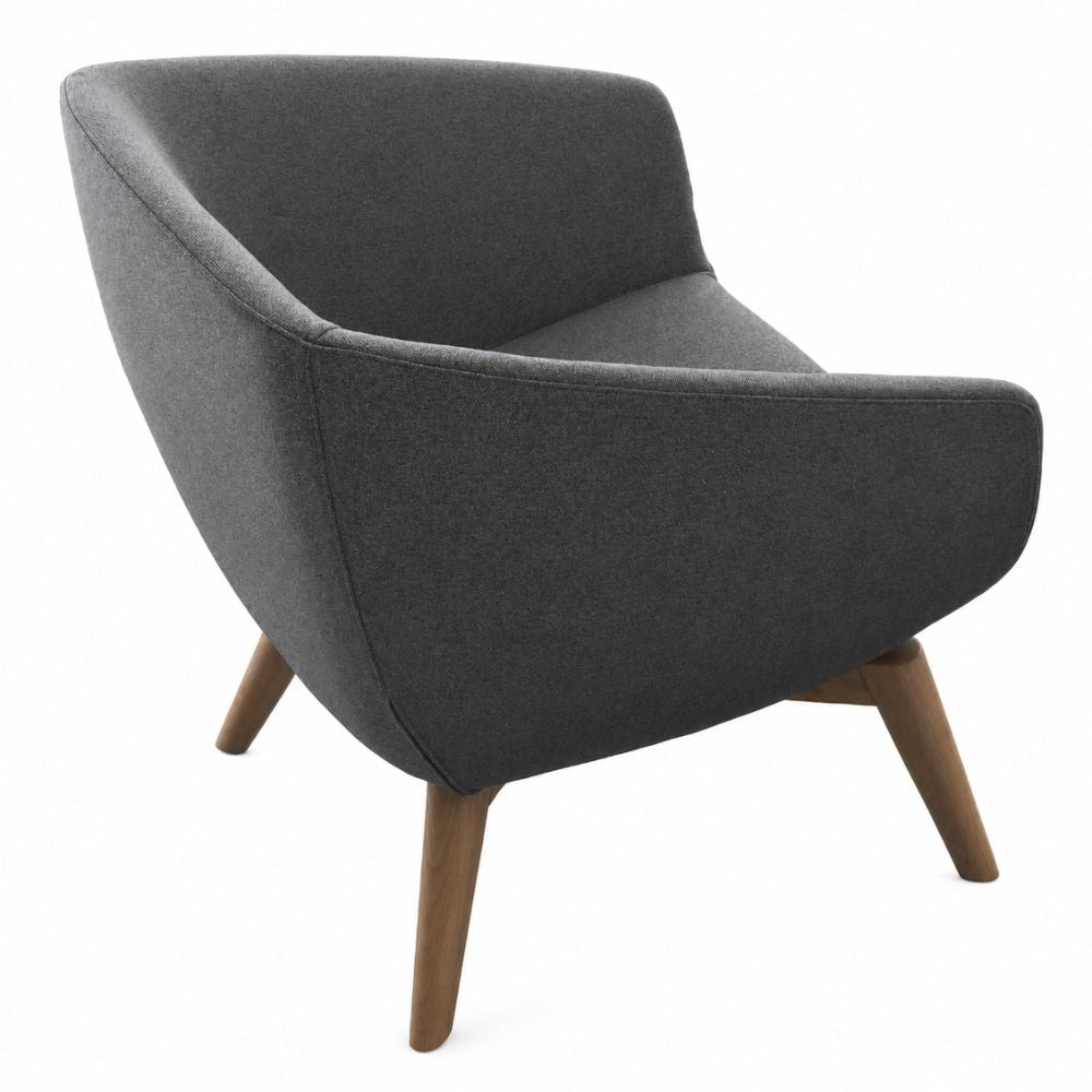 Sillón de Recepción 1 Plaza - LABENZE BECK - Asiento y Respaldo Tapizados - 155-20850-000 GRADO 0 - Labenze - NOGAL BEAT - Sillón Ocasional