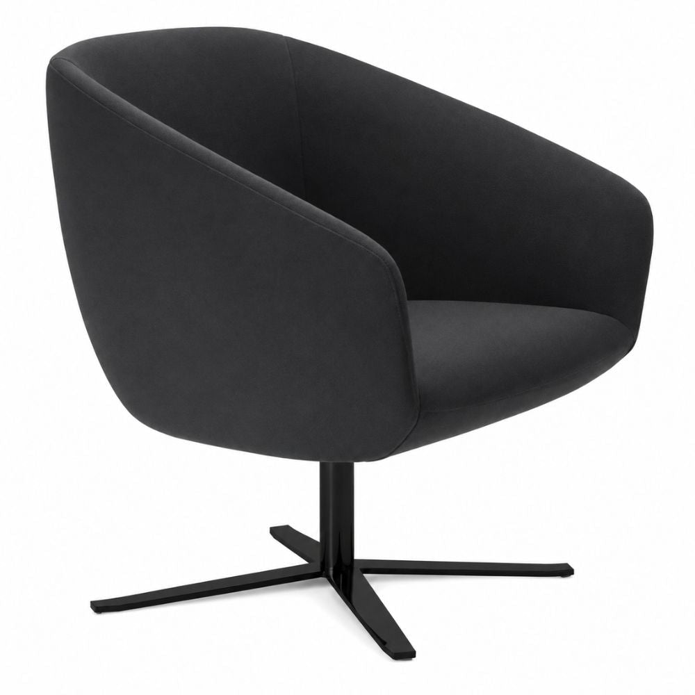 Sillón de Recepción 1 Plaza - LABENZE BECK - Asiento y Respaldo Tapizados - 155-20800-NGO GRADO 0 - Labenze - NOGAL BEAT - Sillón Ocasional