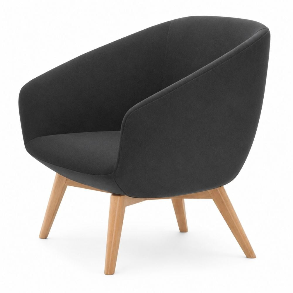 Sillón de Recepción 1 Plaza - LABENZE BECK - Asiento y Respaldo Tapizados - 155-20850-000 GRADO 0 - Labenze - NOGAL BEAT - Sillón Ocasional