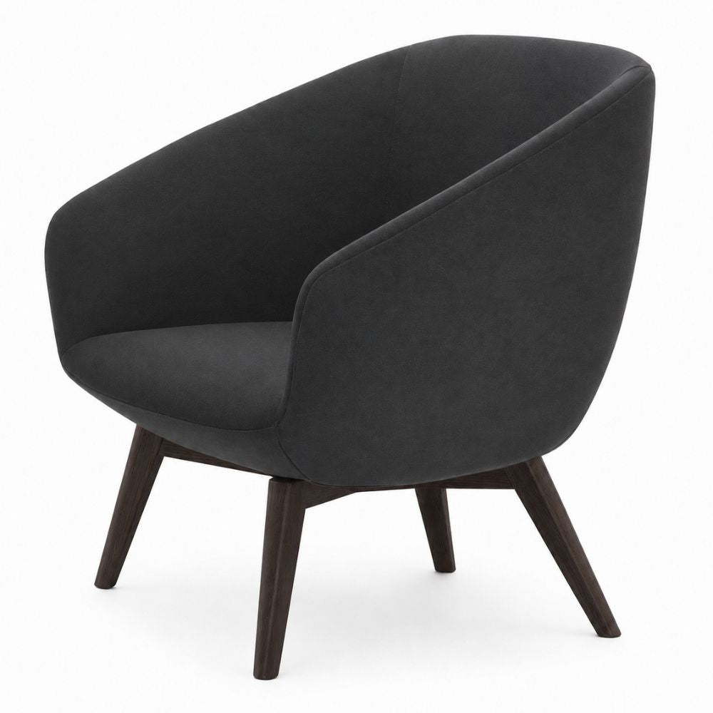 Sillón de Recepción 1 Plaza - LABENZE BECK - Asiento y Respaldo Tapizados - 155-20850-000 GRADO 0 - Labenze - NOGAL BEAT - Sillón Ocasional