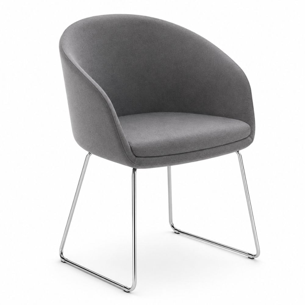 Sillón de Recepción 1 Plaza - LABENZE GALA - Varios Colores - Tapizado con Respaldo y Descansabrazos - 155-33035-CRO GRADO 0 - Labenze - NOGAL BEAT - Sillón Ocasional