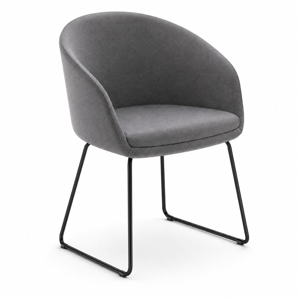 Sillón de Recepción 1 Plaza - LABENZE GALA - Varios Colores - Tapizado con Respaldo y Descansabrazos - 155-33035-NGO GRADO 0 - Labenze - NOGAL BEAT - Sillón Ocasional