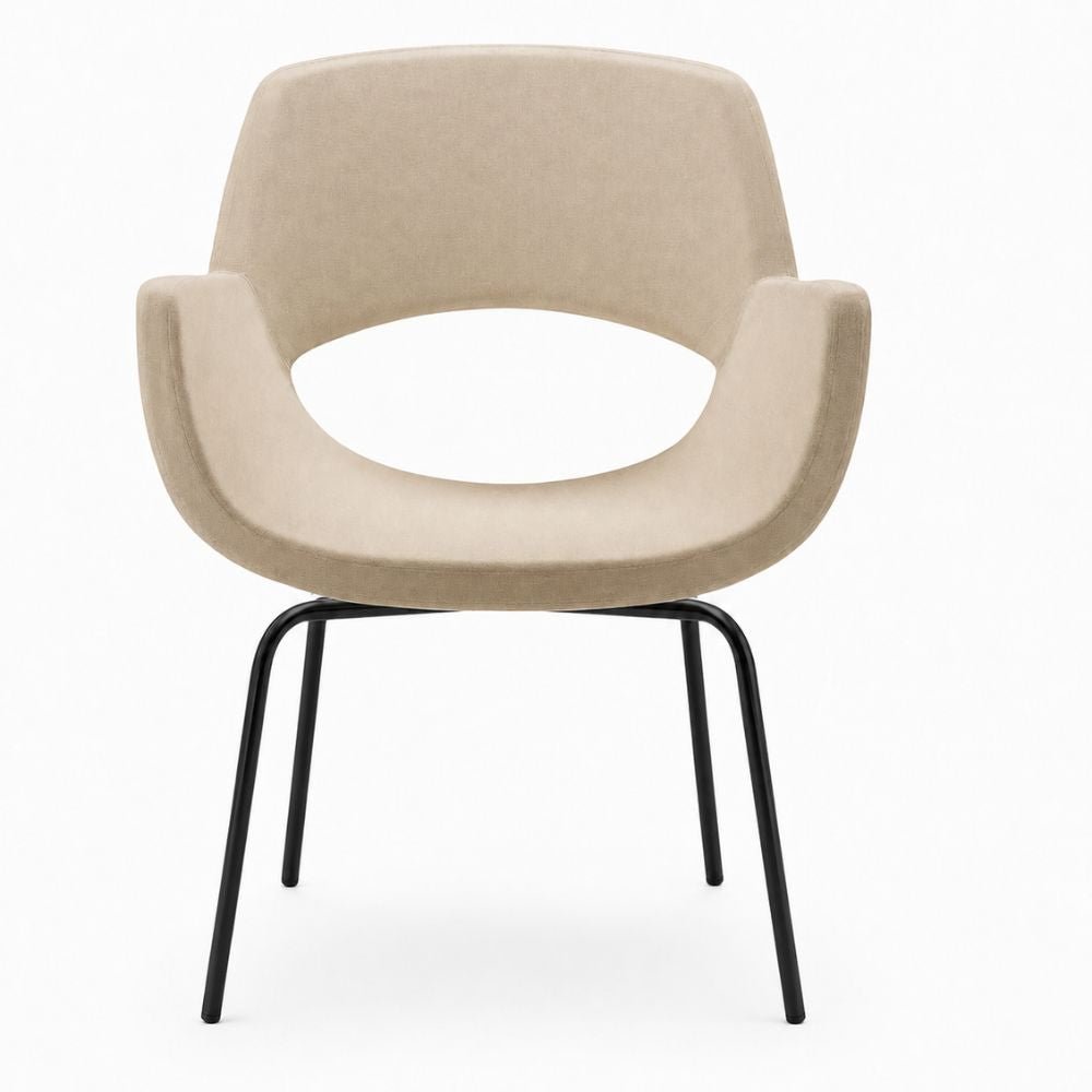 Sillón de Recepción 1 Plaza - LABENZE KIRA - Varios Colores - Tapizado con Respaldo y Descansabrazos - 155-19045-NGO GRADO 0 - Labenze - NOGAL BEAT - Sillón Ocasional