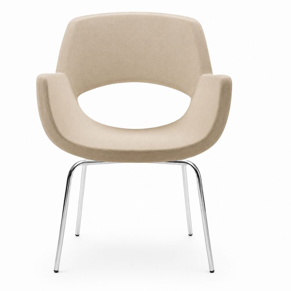 Sillón de Recepción 1 Plaza - LABENZE KIRA - Varios Colores - Tapizado con Respaldo y Descansabrazos - 155-19045-CRO GRADO 0 - Labenze - NOGAL BEAT - Sillón Ocasional