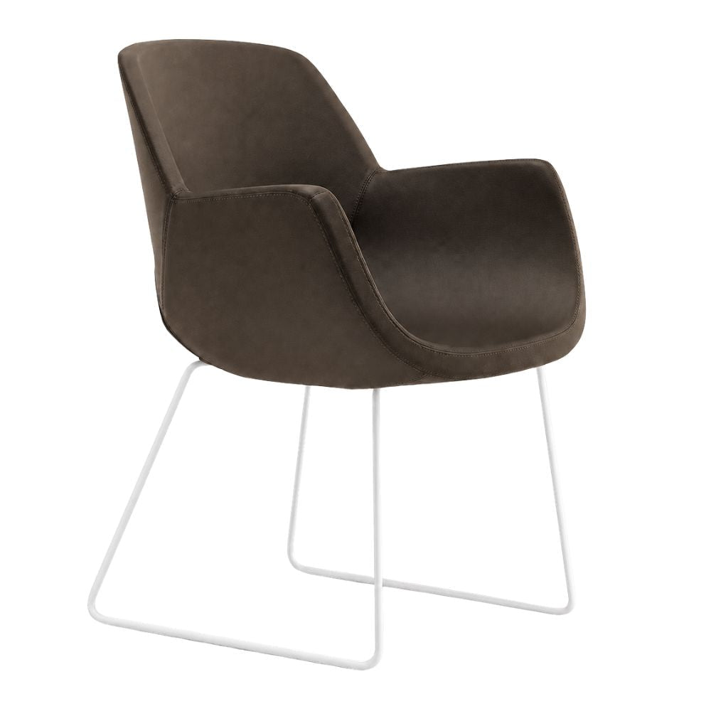 Sillón de Recepción 1 Plaza - LABENZE KIRA - Varios Colores - Tapizado con Respaldo y Descansabrazos - 155-19035-BCO GRADO 0 - Labenze - NOGAL BEAT - Sillón Ocasional