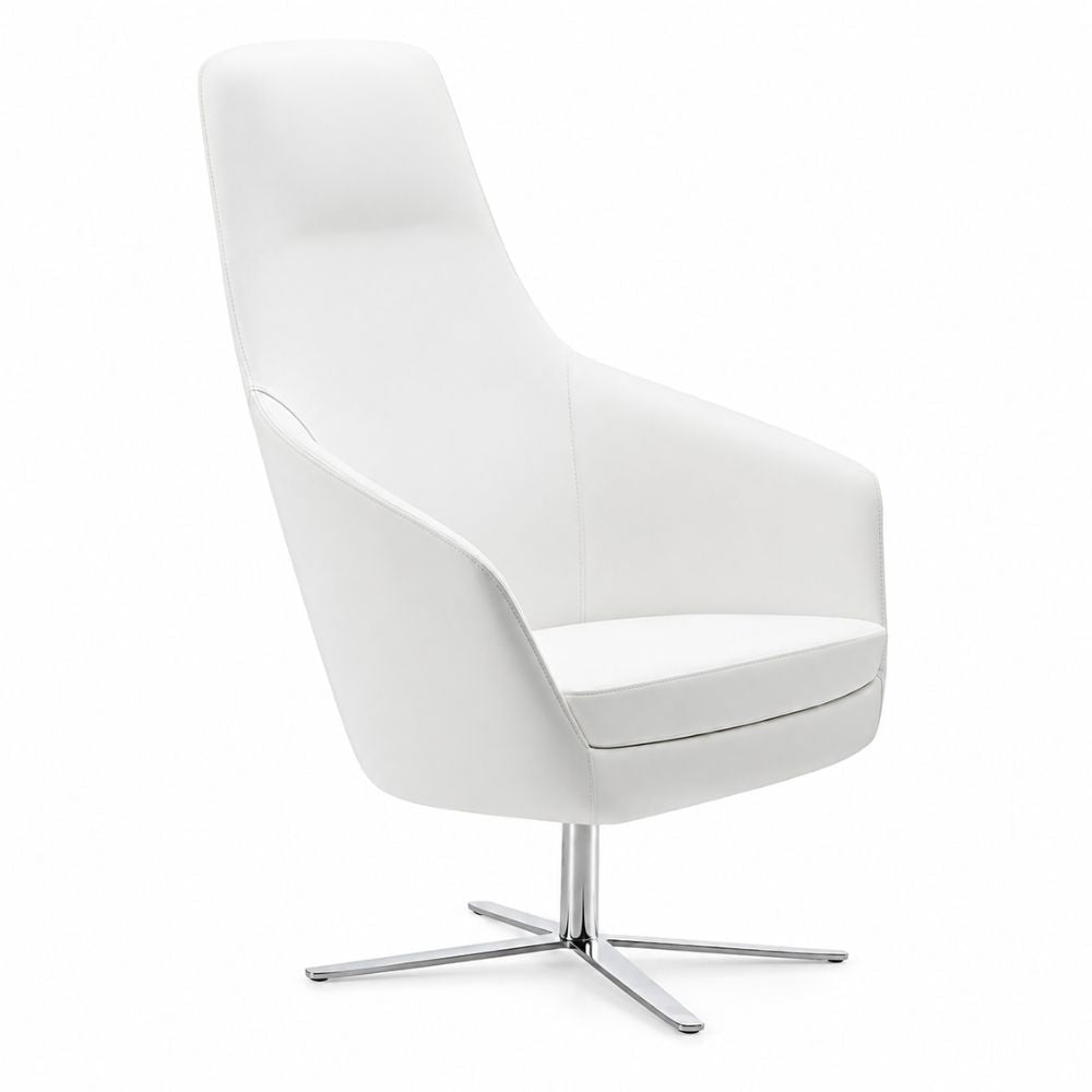 Sillón de recepción 1 plaza Labenze Nora tapizado con respaldo alto y descansabrazos