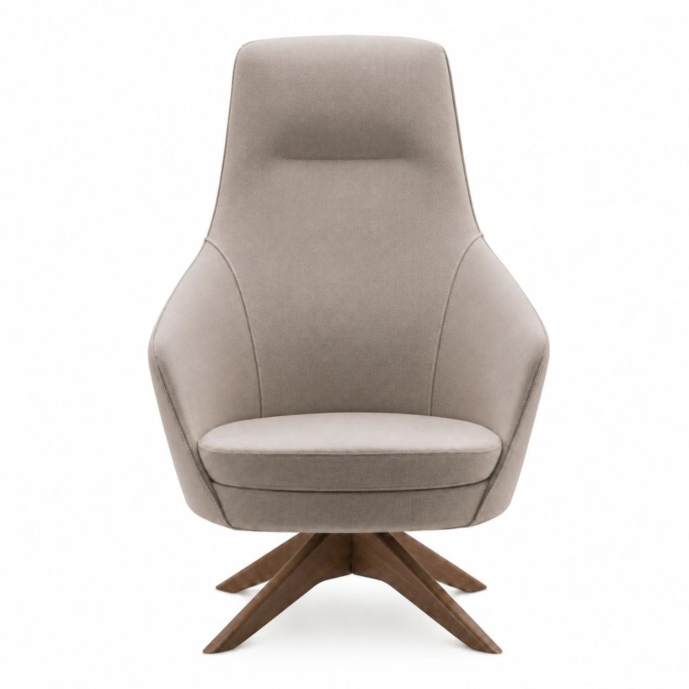 Sillón de recepción 1 plaza Labenze Nora tapizado con respaldo alto y descansabrazos